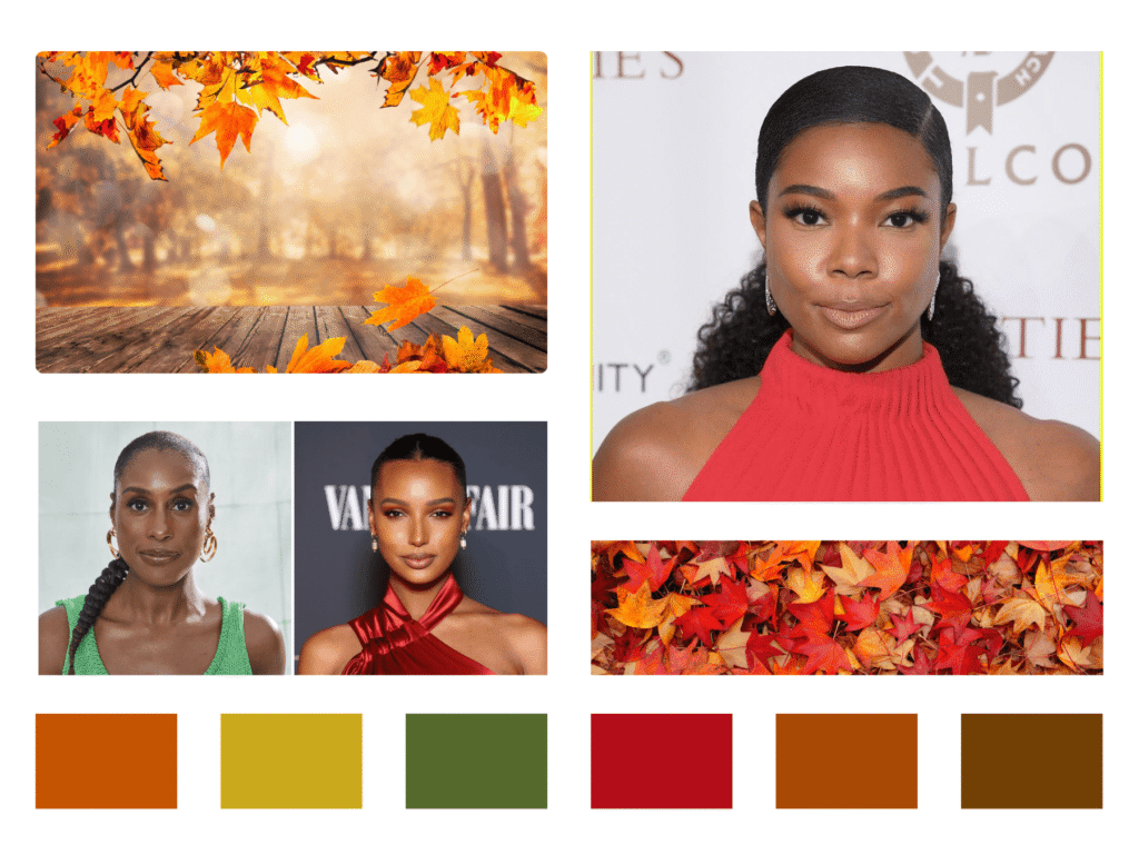 colorimétrie peau noire automne