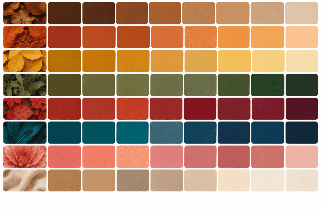 palette de couleurs automne